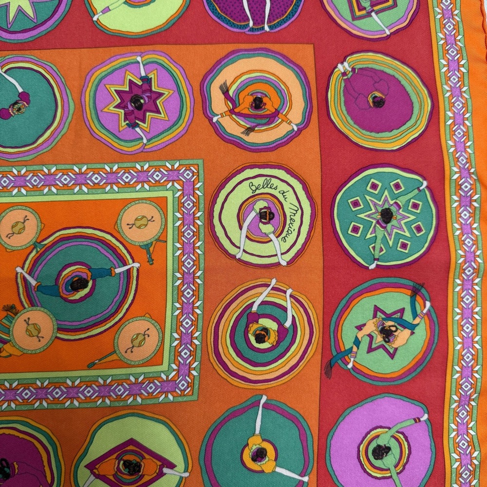 Hermès "Belle du Mexique" 90 cm Silk Scarf - Pristine with Hermes Box Circa 2007